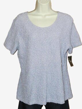 VTG NWT Front Street Orchid Top Textured Short Sleeve Size Large